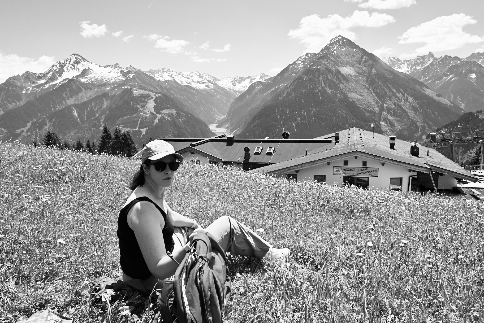 Caroline in a wildflower meadow